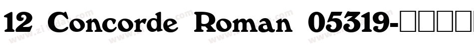 12 Concorde Roman 05319字体转换